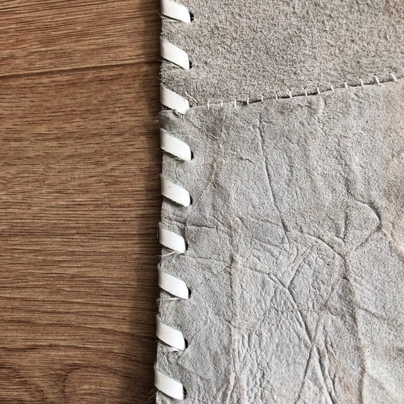 Vintage 1960’s Cowhide Poker Mat Hand Stitched pure leather - Picture 2 of 3